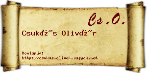 Csukás Olivér névjegykártya